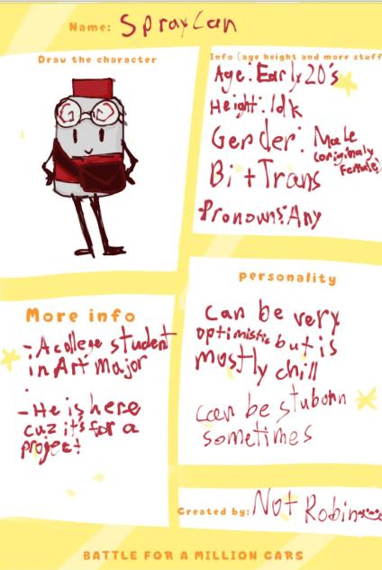 My character for BFMAC!