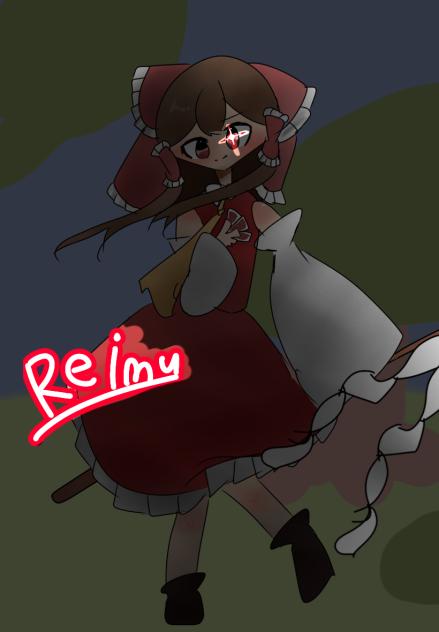霊夢さんを描いただけ