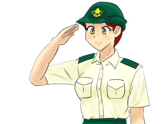 陸自女性自衛官 Ibispaint