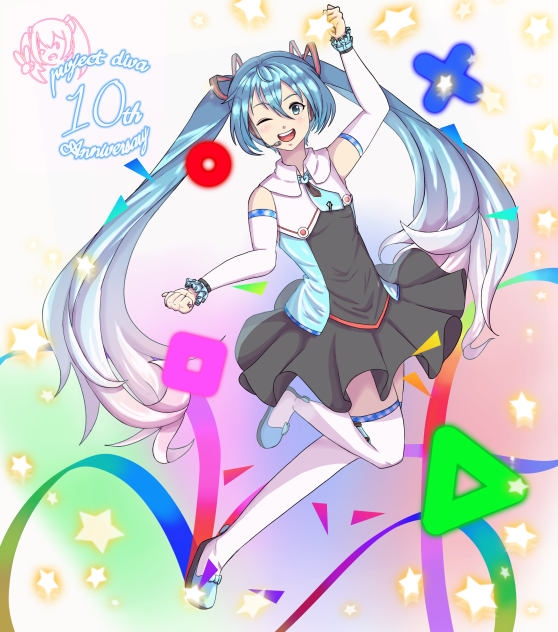 初音ミクproject diva10周年記念イラスト