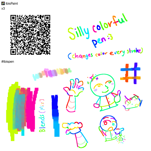 colorful doodle brush