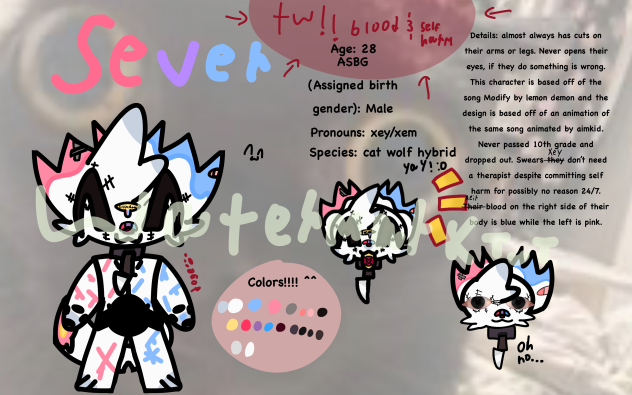 Sever character sheet