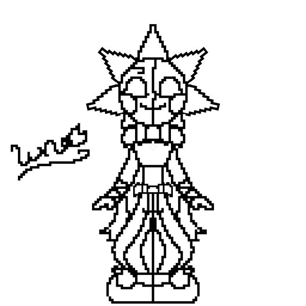 Pixelated Sun - Coloring Page