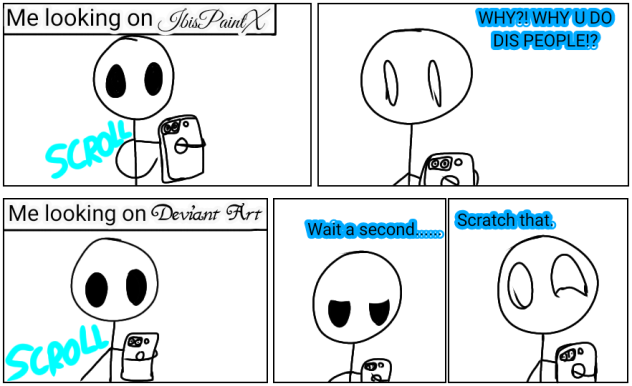 Me looking at two websites...THE HORROR