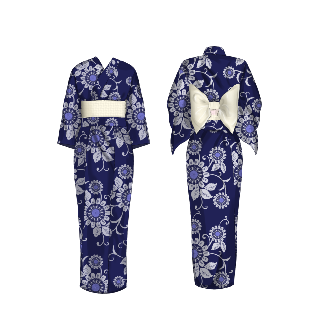 kimono front and back