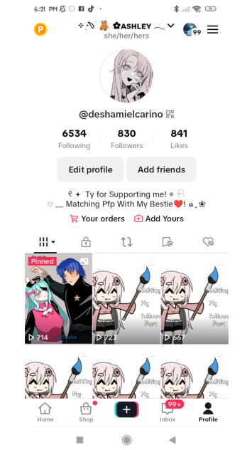 Y'all can follow me on TikTok 👽💅