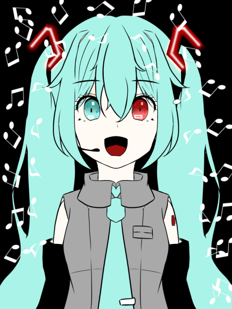 オッドアイのミクちゃん