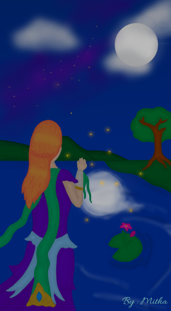 A Night in the Lake - ibisPaint