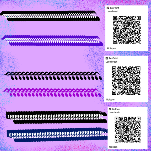 Lace brushes～(￣ ￣～)(～￣ ￣)～ ibisPaint