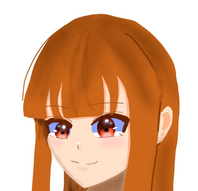レイヤー1枚で描いたえとさん