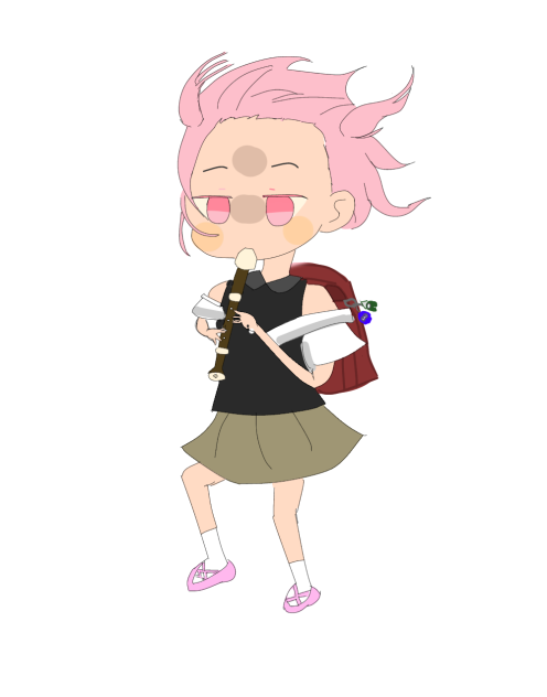 友と協力して描いた強風オールバック