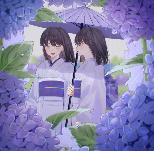 梅雨、垣間見え