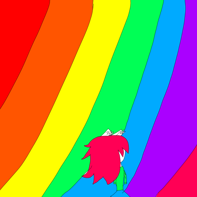 Kitty in rainbows part 2