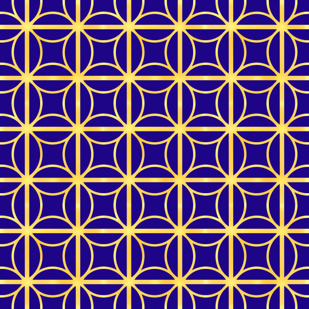 Chinese Four petal pattern blue