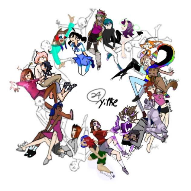 Another collab I drew my oc {Lunar}
