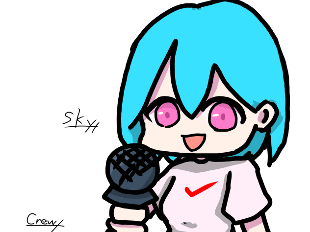 FNF sky 描いてみた！