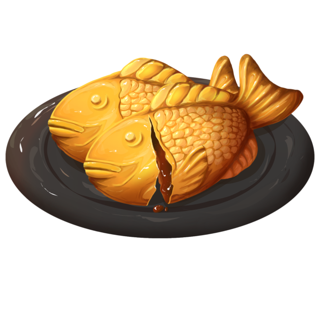 Taiyaki (on plate)