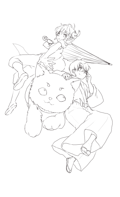 ぎんたま(線画)