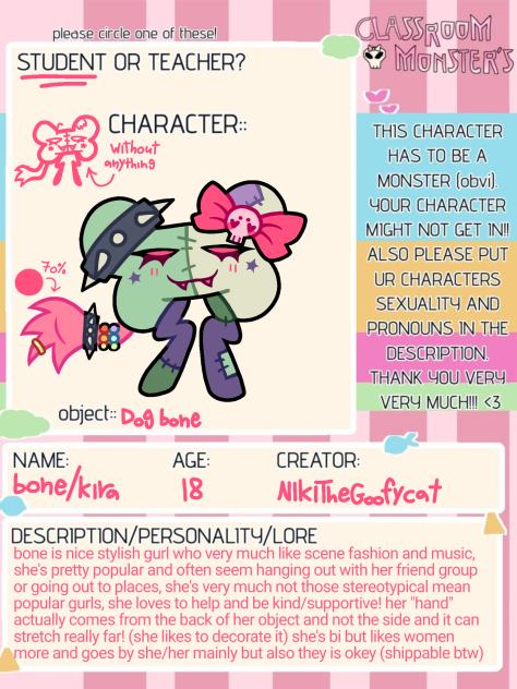 entry for CLASSROOM MONSTERS!