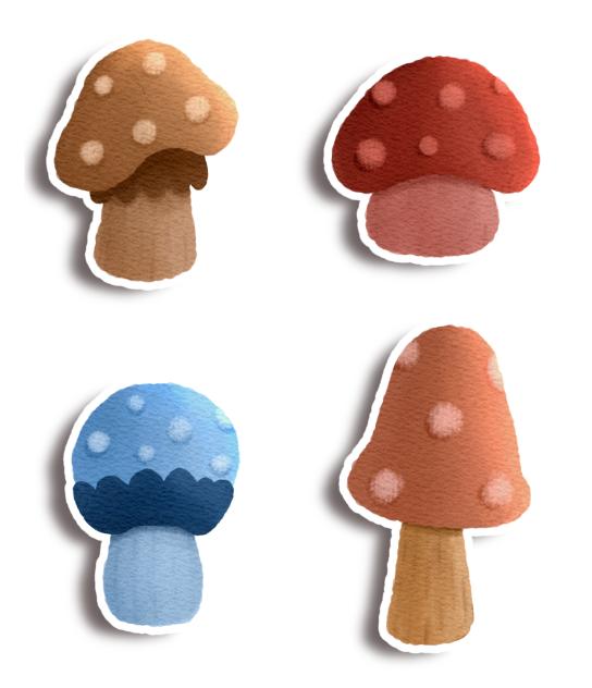 MUSHROOM STICKERS