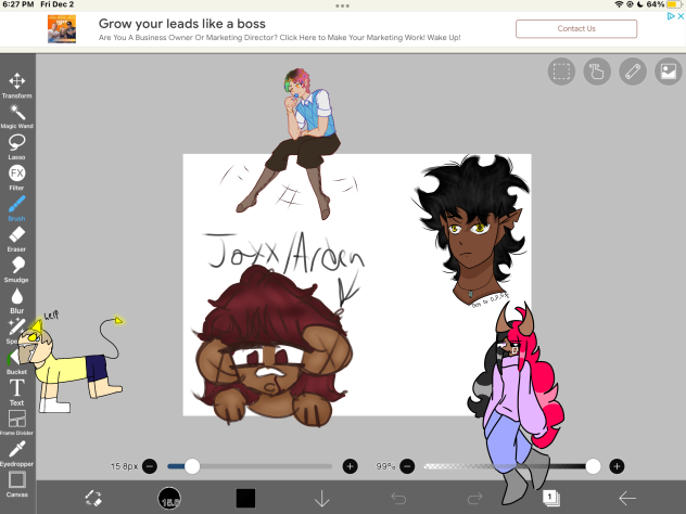 breaking out of the canvas collab - ibisPaint