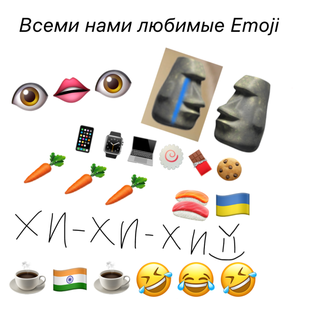 Наши любимые Emoji☕️🥕👁👄👁