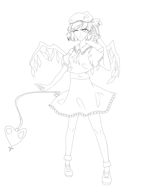 Flandre scarlet redraw (coloring)