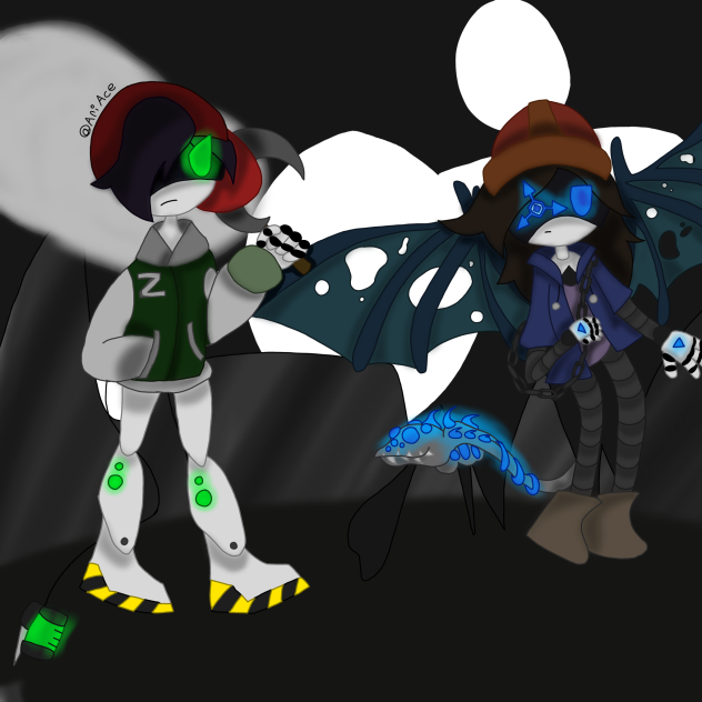 Another drawing of my murder drone ocs