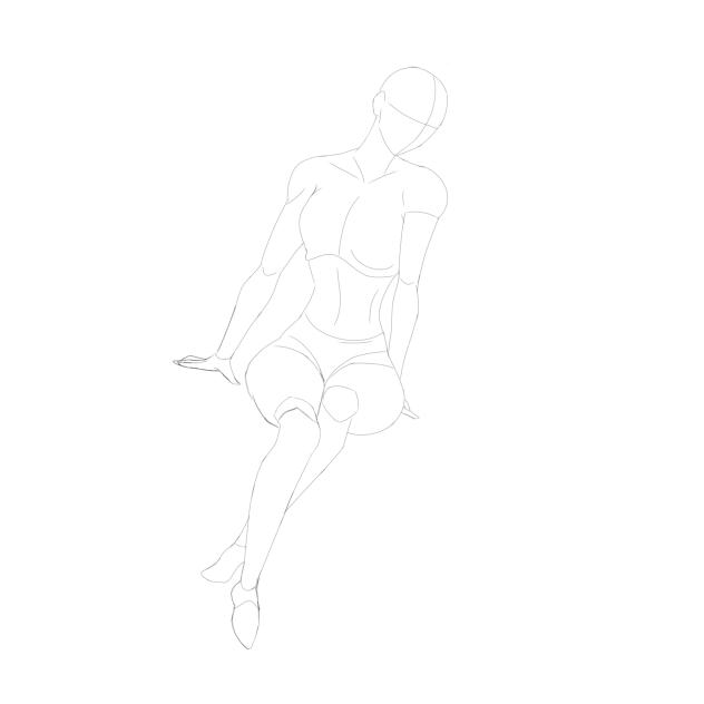 Sitting pose _feminine