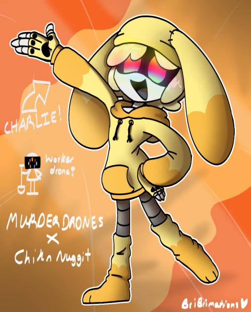 Chikn Nuggit in Murder drones ✨🐶🍗🤖✨