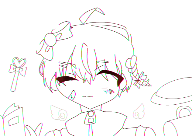 「メイド💓」線画