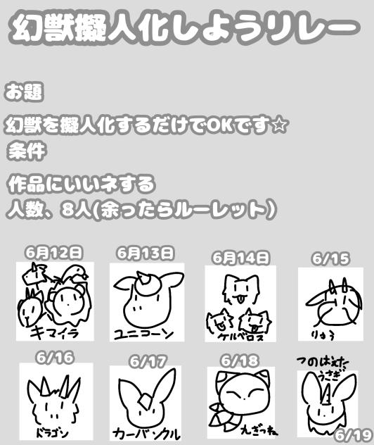 幻獣擬人化しようリレー