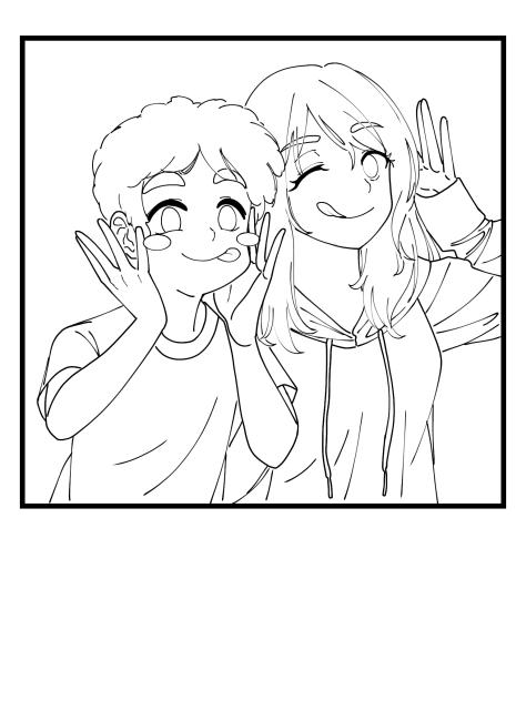 Me & @tommytca Selfie 9(Lineart)