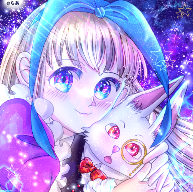 らあさんの線画お借りしました♪♪