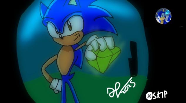 Sonic got chaos esmerald