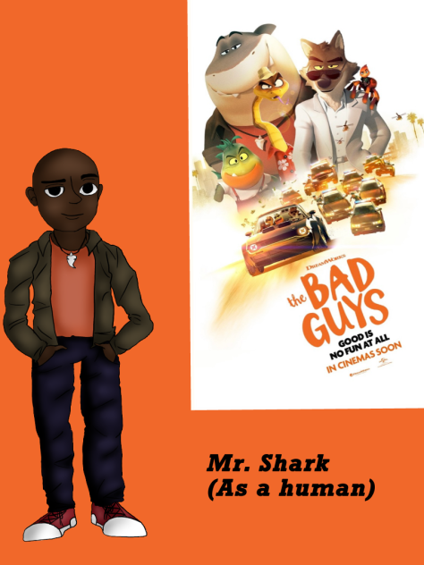 Mr. Shark as a human