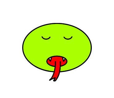 ヘビのイラストを描きました！