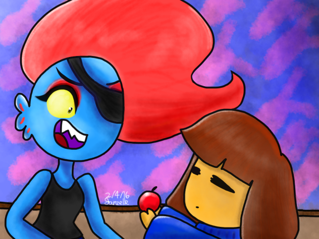 Undertale Speedpaint - Undyne and Frisk