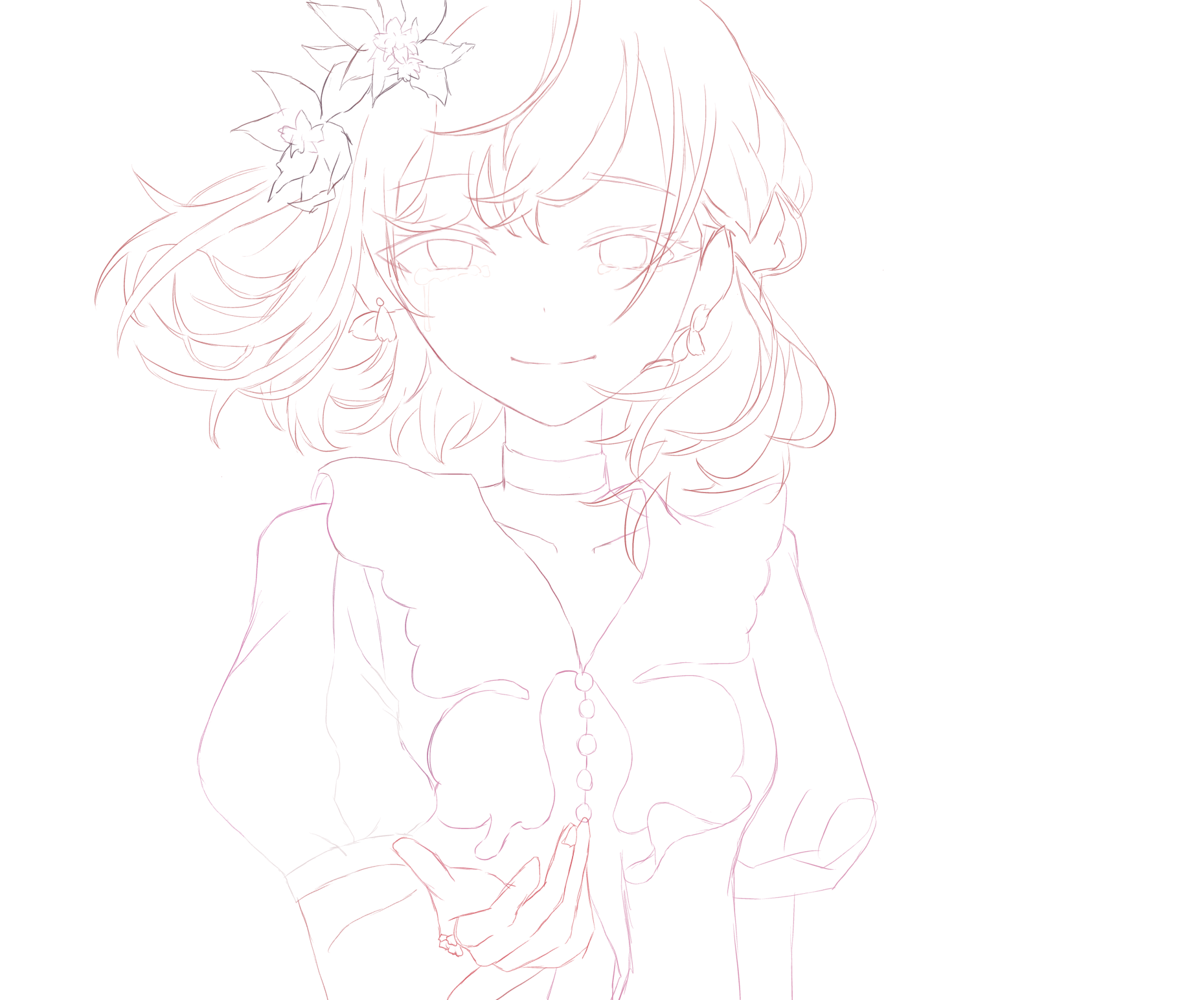 【絵】和歌、神秘的なキャラクターの線画アート 絵】和歌、神秘的なキャラクターの線画アート 絵】和歌、神秘的な