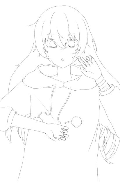 現実逃避(線画)