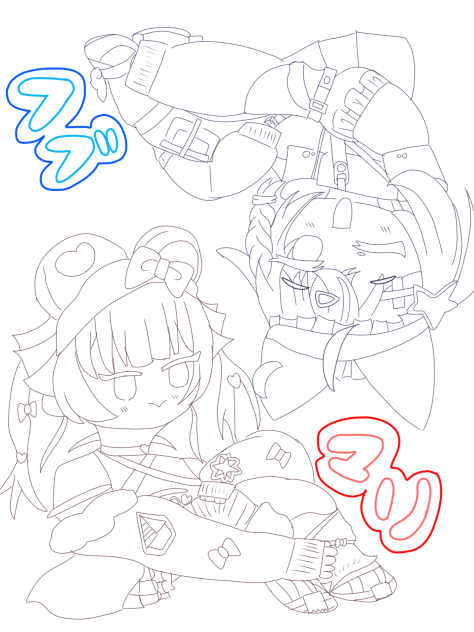 ピパポピピプのフブマリ(線画)