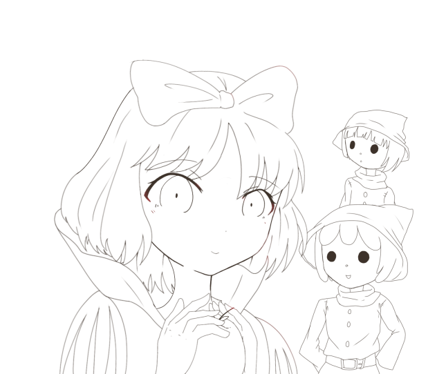 線画　白雪姫