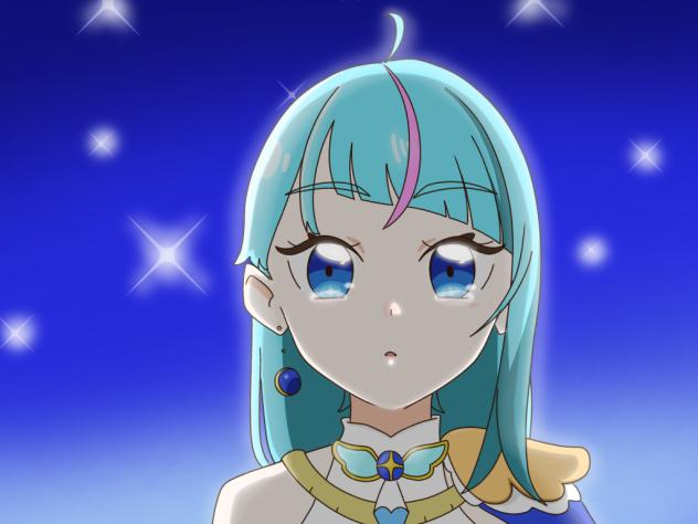 髪を下ろしたキュアスカイ