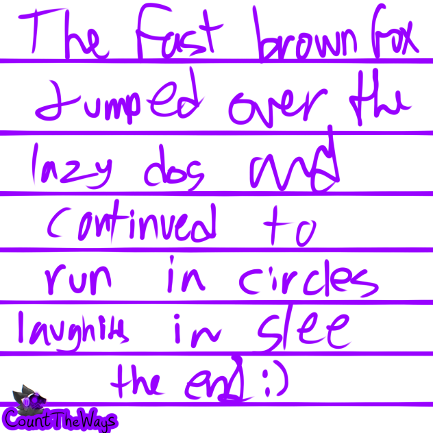 My great (not great) handwriting ;)