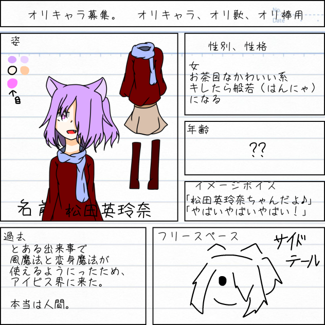 逃げる。　キャラ募集