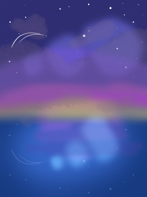 Night sea - ibisPaint