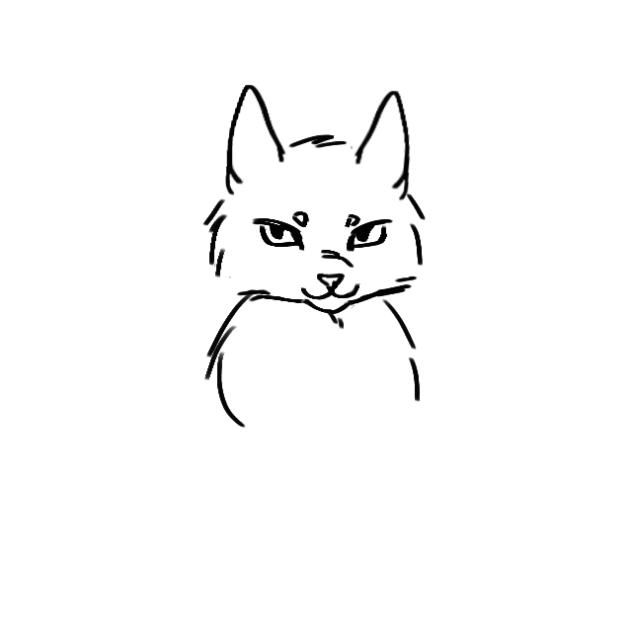 Cat animation test - head turn (WIP) - ibisPaint