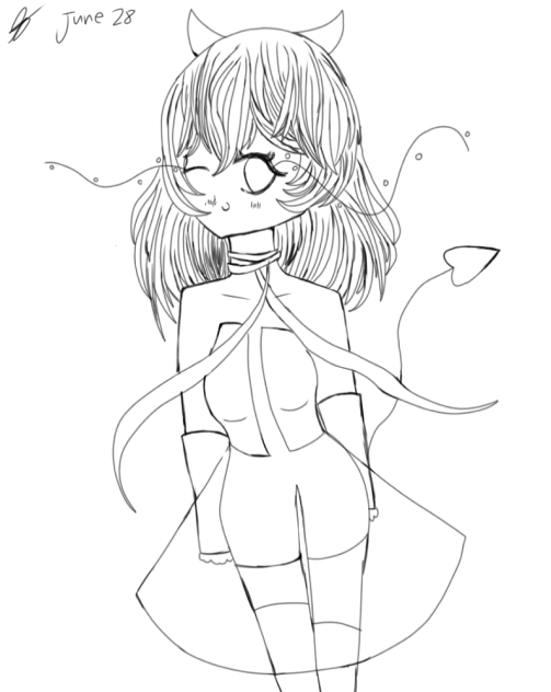 Magic Demon or Devil Lineart
