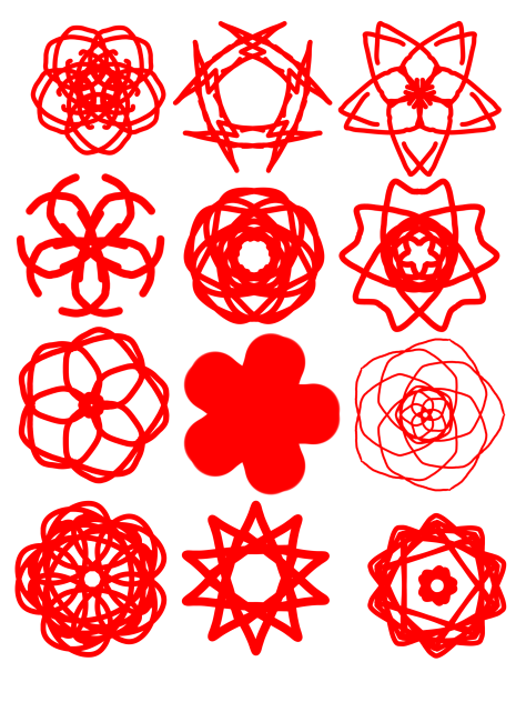 Cool Flower Patterns Red