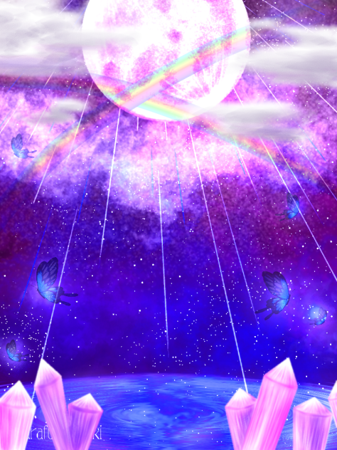 ☪︎紫色の世界☪︎背景素材